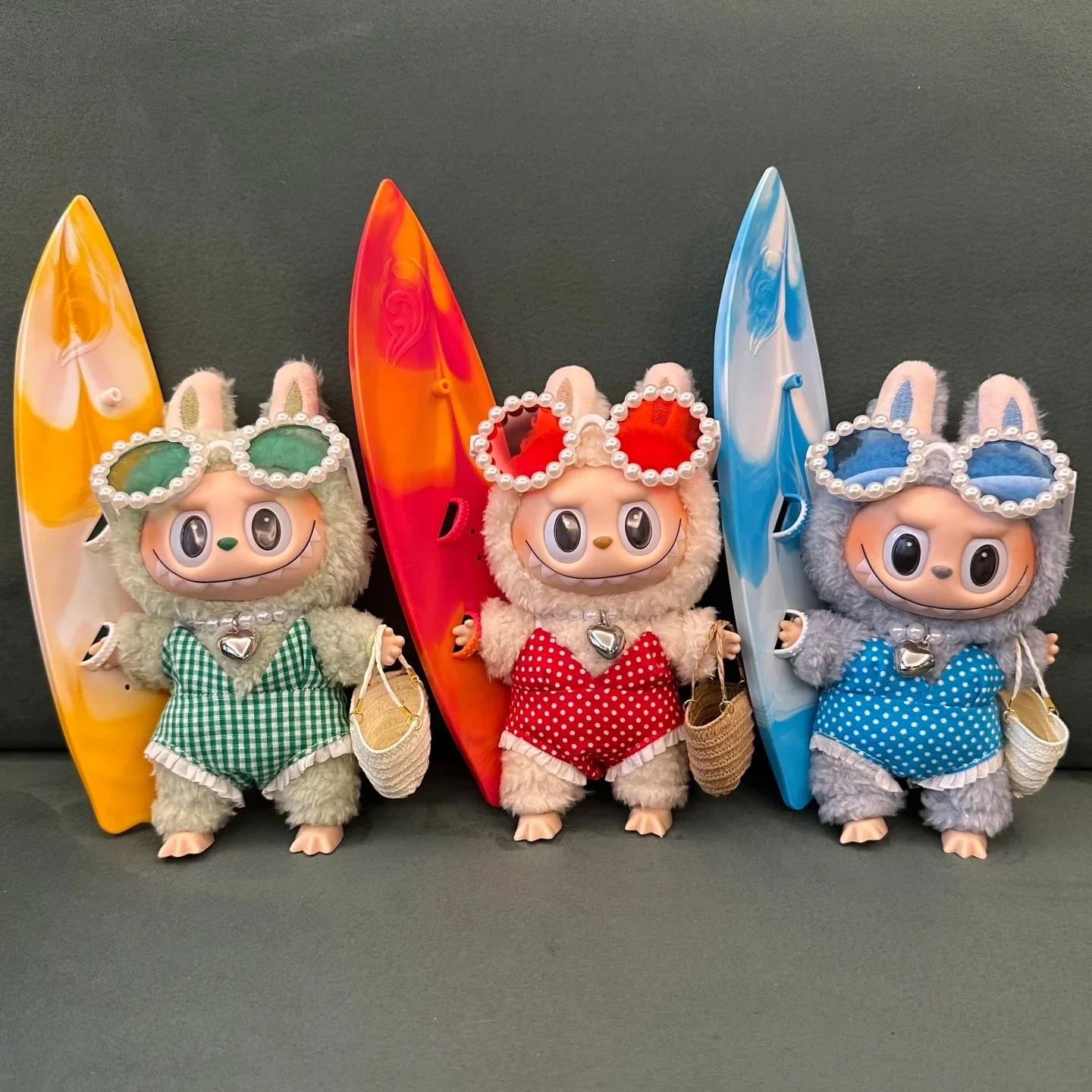 

For 17cm labubu clothes surfing clothes DIY handmade set package trailer hanging creative baby clothes gifts swimsuits customize