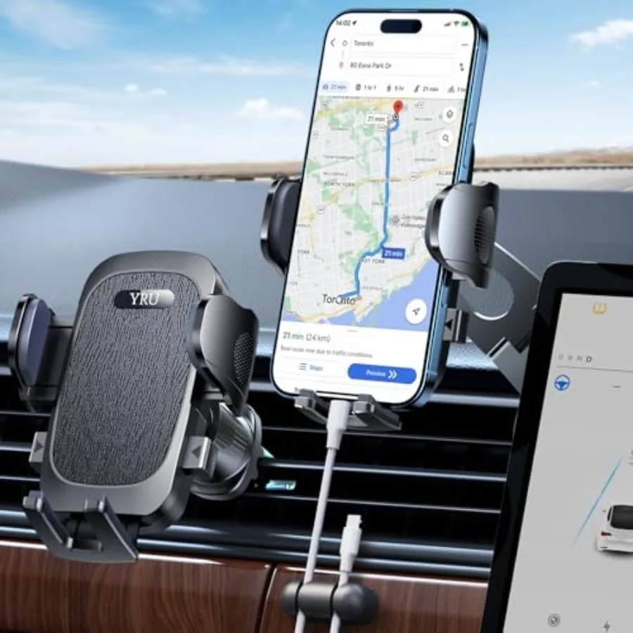 

Military-Grade for Tesla Phone Mount 2026 Foldable Heavy-Duty Metal 360° Rotatable Arm 90LBS Safest Strongest Certs and Patent