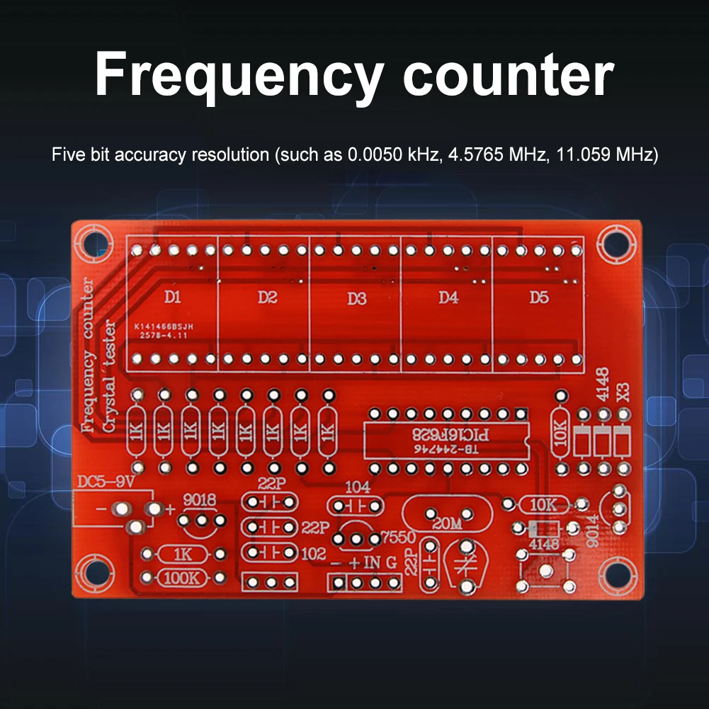 DIY Kits 1Hz-50MHz Crystal Oscillator Frequency Counter Meter 5-digit High Precision LED Display Digital Frequency Meter Module