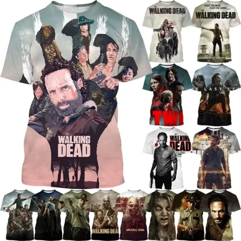 Hot Sale New TV Series The Walking Dead 3D T-Shirt Street Fashion Casual Creative Round Neck Short-Sleeved T-Shirt