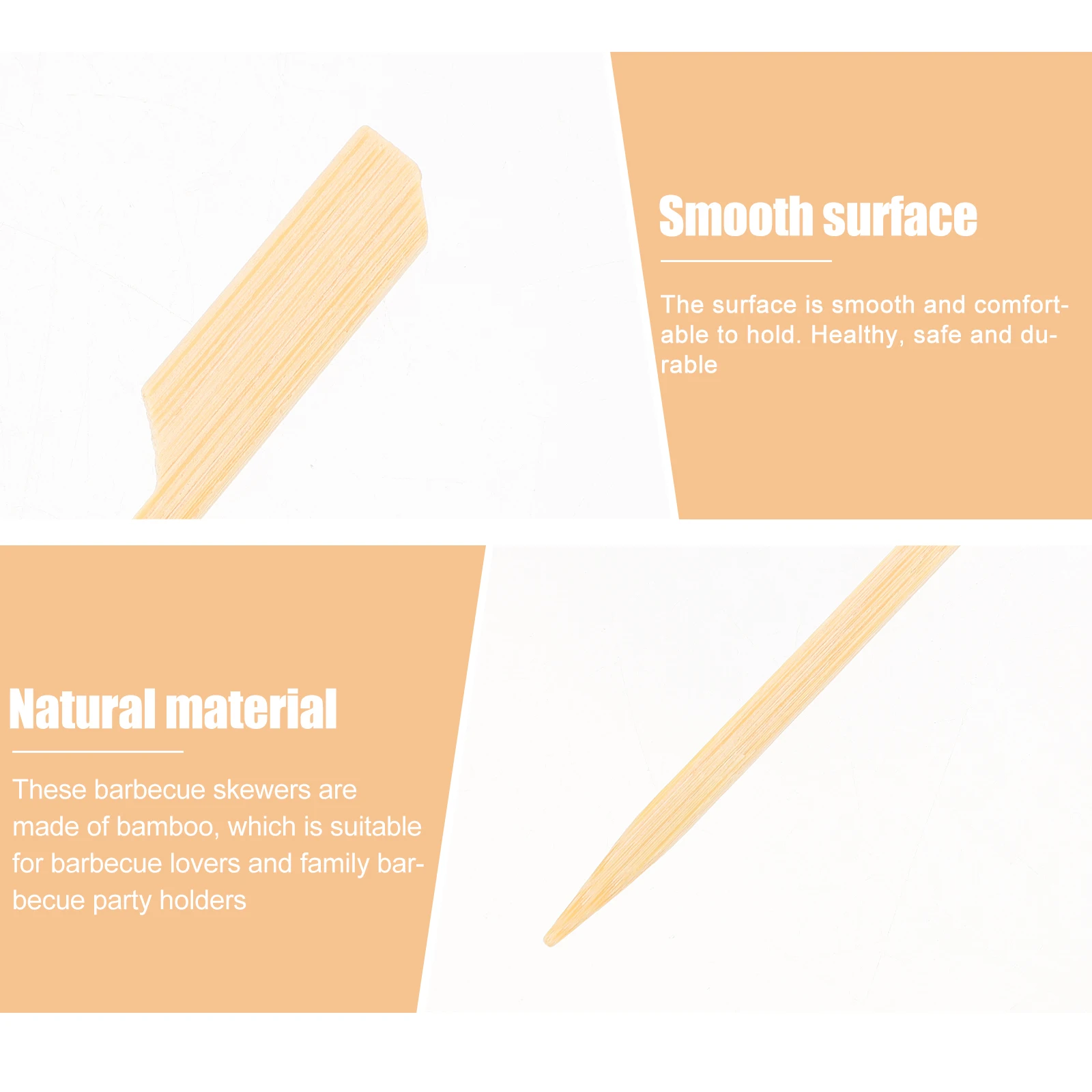 

200pcs Bbq Skewers Bamboo Barbecue Sticks Food Skewers For Grilling Roasting Marshmallows Kebab Campfire Fondue Lightweight