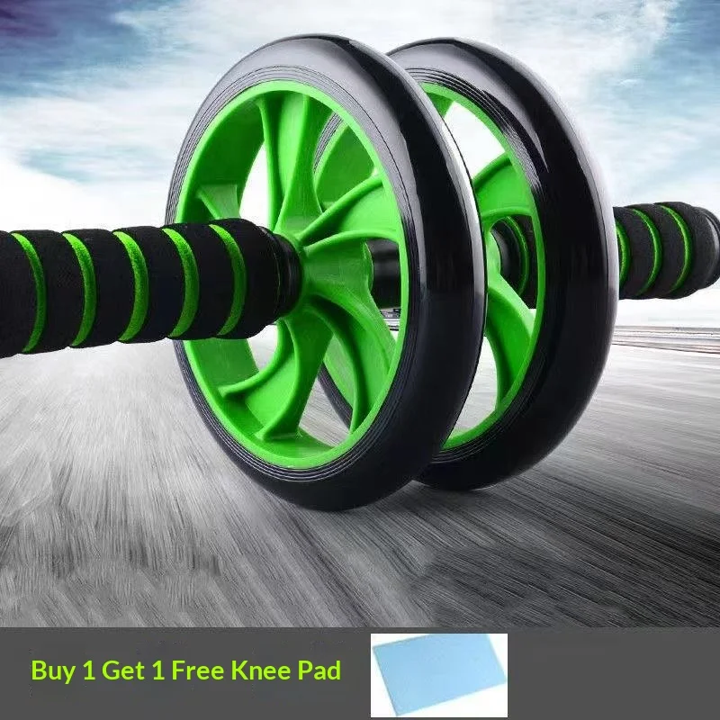 

Generic Ab Roller Wheel Dual Wheel Non Slip Foam Grip Core Ab Workout Home Gym Fitness Equipment For Men With Knee Mat