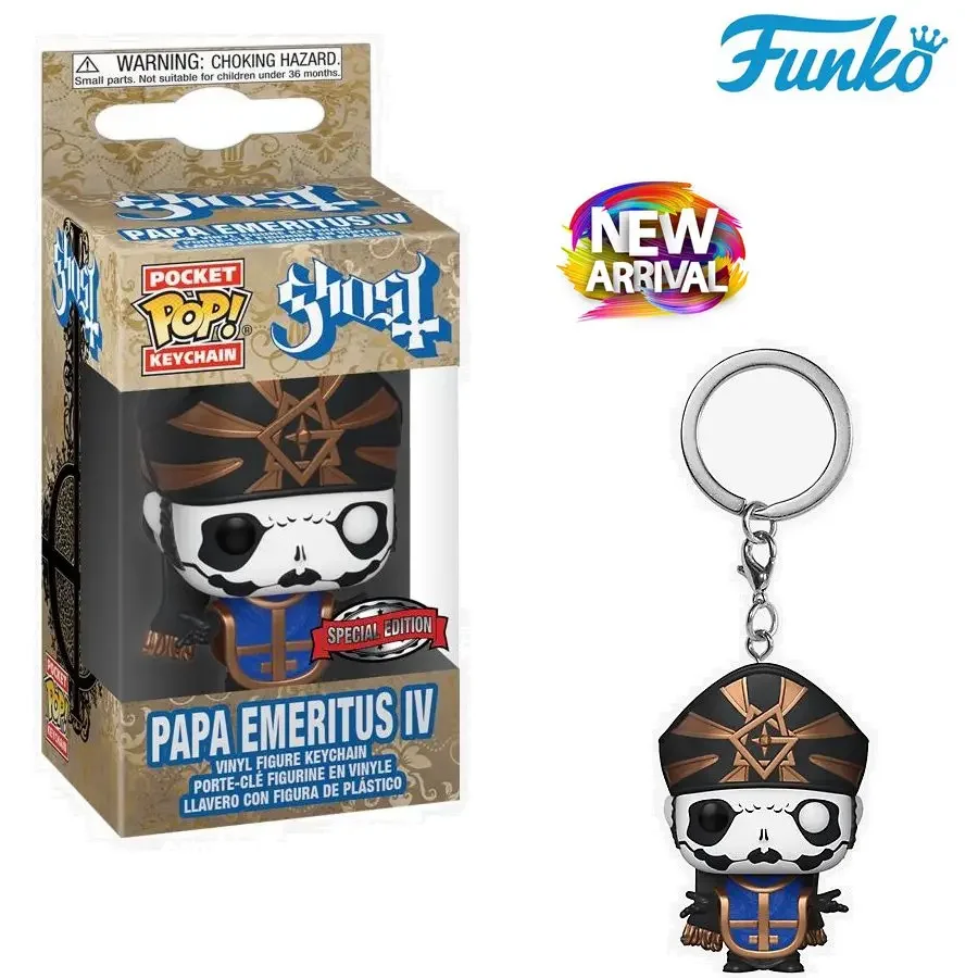 Funko POP Keychain Toy Ghost - Papa Emeritus IV (Special Edition) Viny Figure Pocket Pop Keychain Collection Toys for Children