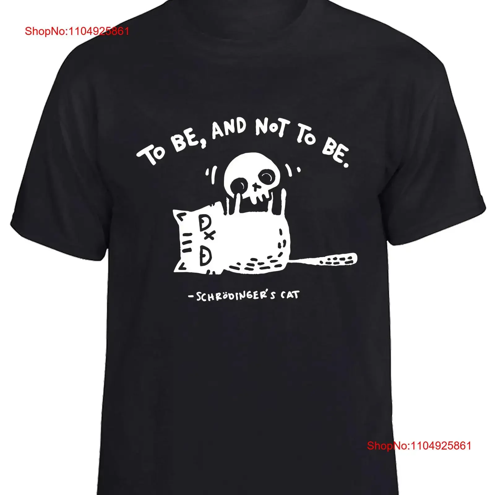 

Schrodinger Cat Experiment Funny T Shirt Science M3682 vintage Washed Versatile Soft Comfortable streetwear Casual fashion