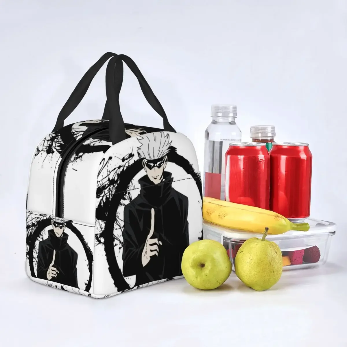 Sorcery Fight Satoru Gojo Thermal Insulated Lunch Bag Insulated bento bag Reusable Food Storage Bags cooler Tote Lunch Box