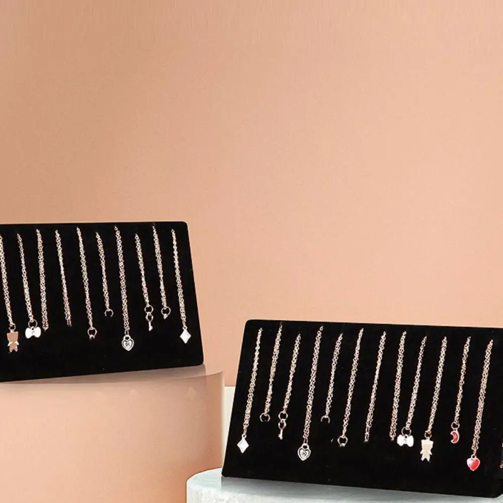 New L-shaped Necklace Display Stand Large Capacity Simple Earring Holder Plush Durable Jewelry Storage Rack