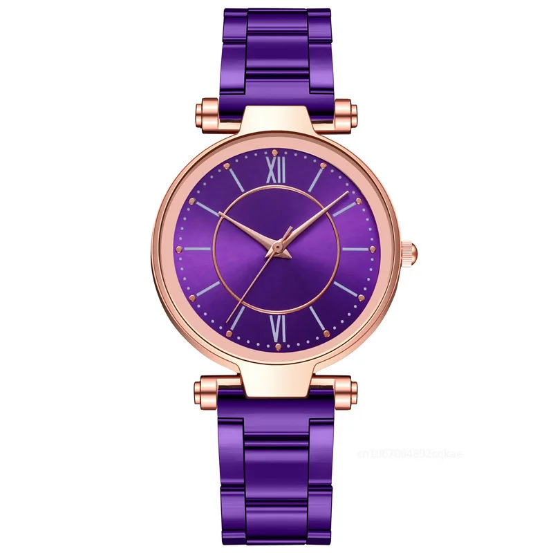 Casual Ladies Quartz Watch Steel Band Strap Analog Wrist Watch Rose Gold Business Wristwatches Reloj Mujer Girls Clock Gift