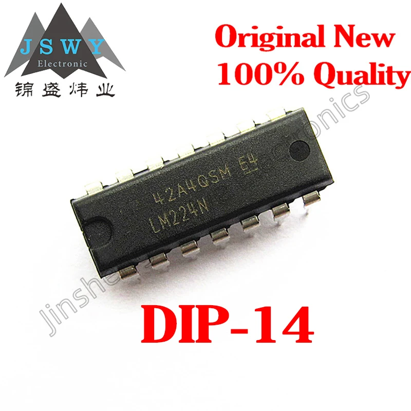 10PCS LM224DR  LM224  LM224N DIP/SOP14 Quad General Purpose Op Amp In-line / SMD 100% brand new original free shipping