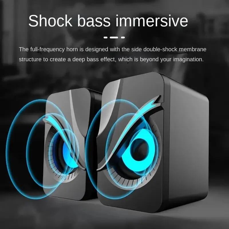 

Pop Altavoces Para Ordenador, Caja De Sonido Para PC, Microfono Estereo HIFl, USB, Concable, Con Luz LED Para Ordenador De Escri