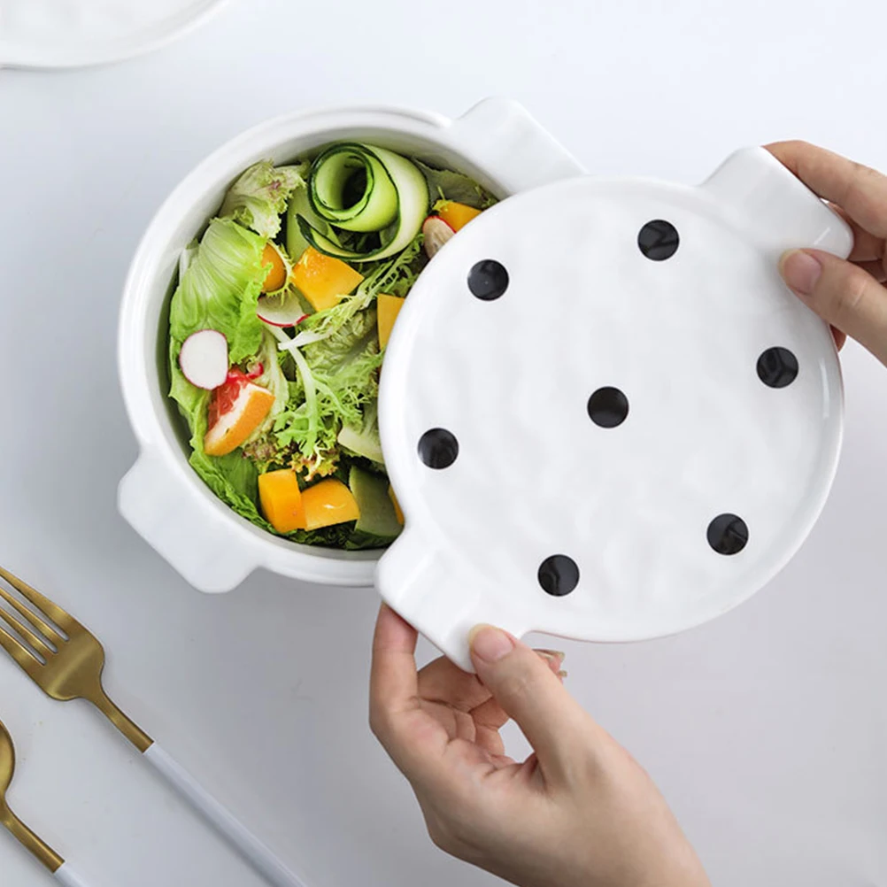 

Ceramic Baking Bowl Heat-Resistant Multi-Purpose Kitchen Tableware Dessert Salad Japanese Cuisine Noodle Rice Versatile