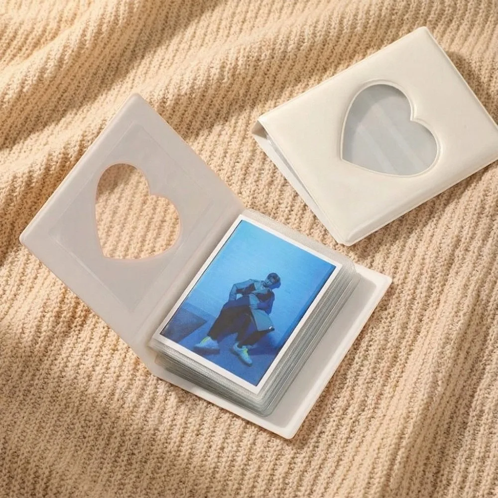 Waterproof 3 Inch 40/64 Slot Photo Album Macaron Chain Decor Card Book Heart Cutout Card Storage Memory Keep