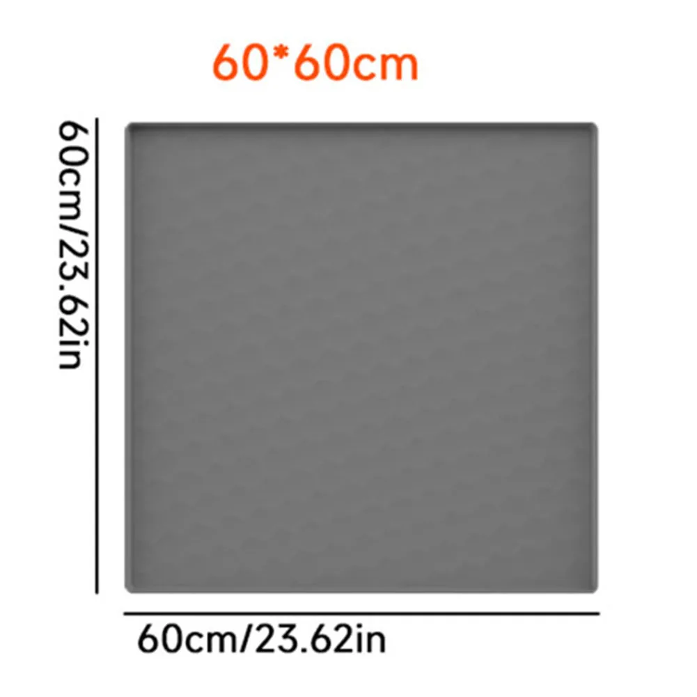 Mat with Raised Edge Crafted from Sturdy Silicone for Placement Under Refrigerator and Other Household Equipment