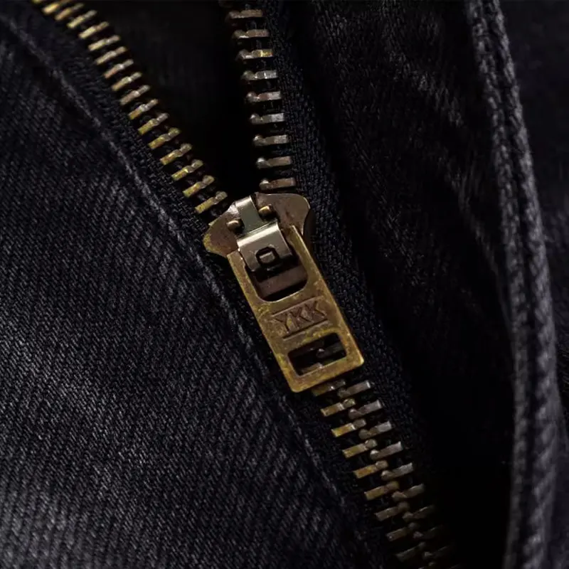 Streetwear Fashion Men Jeans High Quality Retro Black Gray Spliced Designer Biker Jeans Homme Patched Hip Hop Denim Pants Men