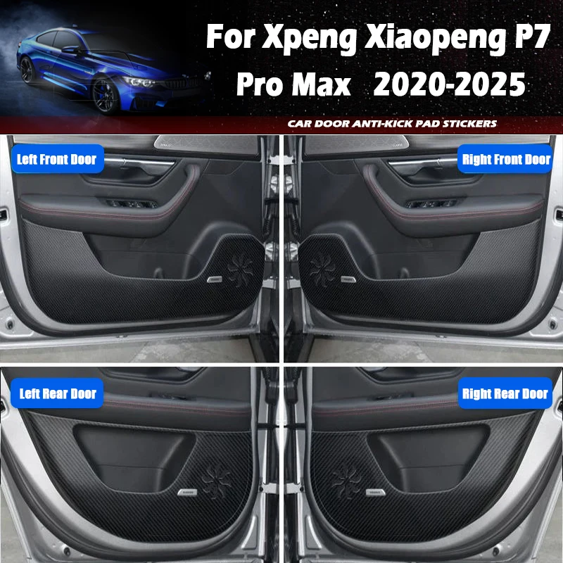 

Для Xpeng Xiaopeng P7 Pro Max 2020-2025 автомобильная дверная противоударная накладка, авто перчаточная коробка под приборной панелью, боковой край, наклейка против столкновений