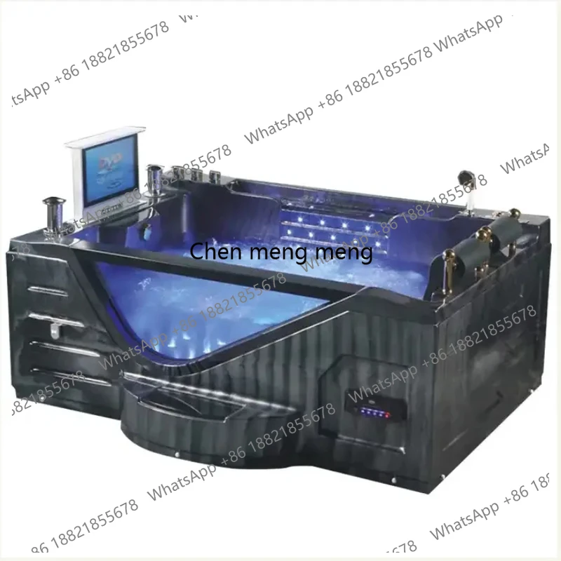 2026new Modern Bathroom Black Big Sexy Massage Bathtub For Fat People