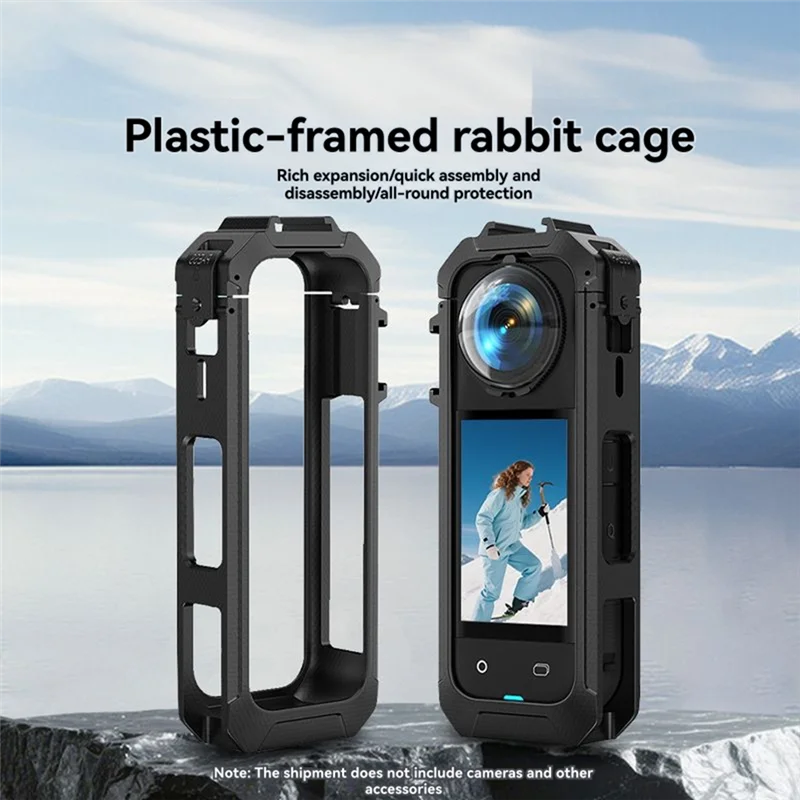 【design-elegant】-pour-insta360-x5-protections-d'objectif-de-camera-cadre-pc-cage-capuchon-d'objectif-en-silicone-kit-d'accessoires-pour-camera-insta-360-x5