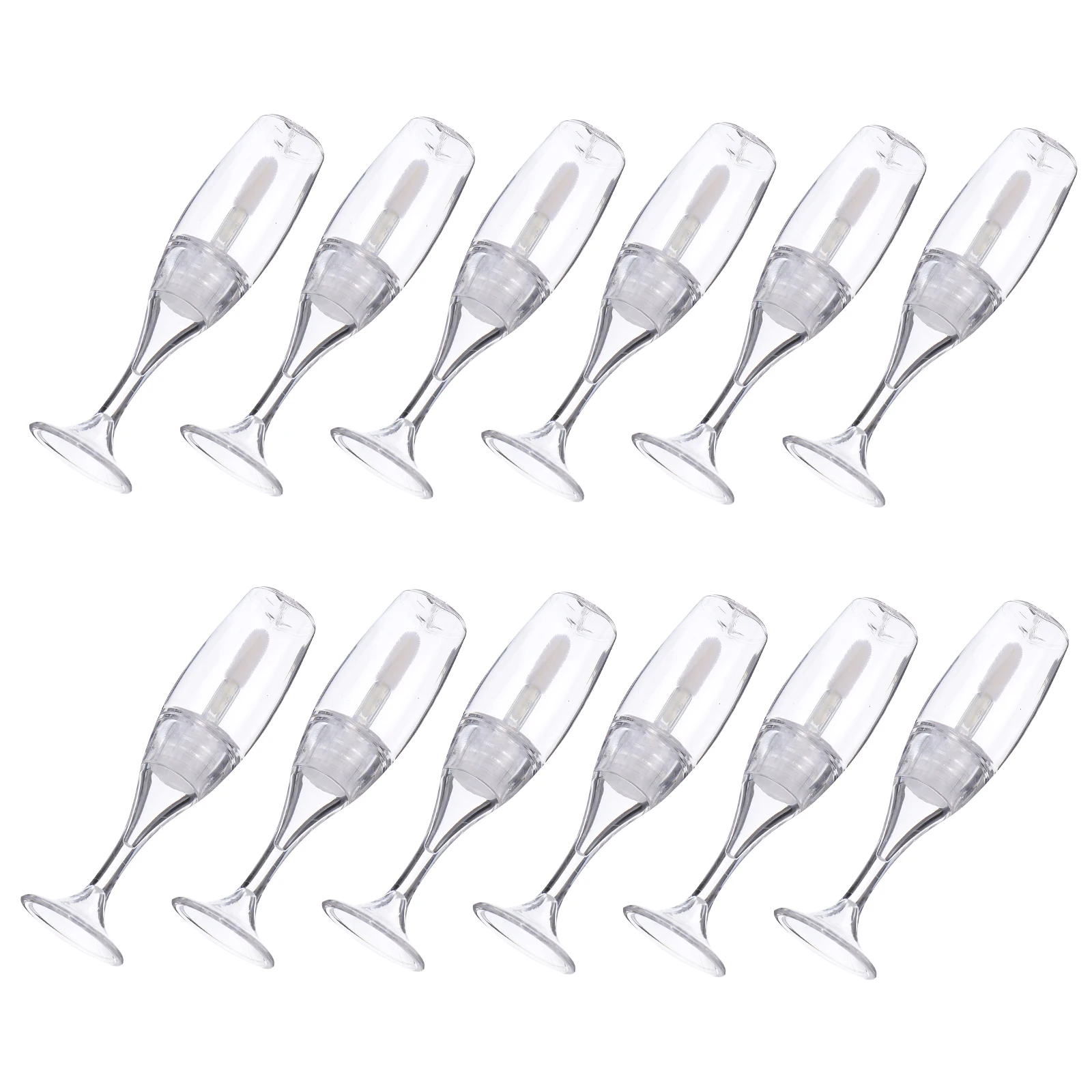 8pcs 미니 유리 모양의 립글로스 튜브 플라스틱 용기 리필 용 병 립밤 용 여행용 사이즈 약병