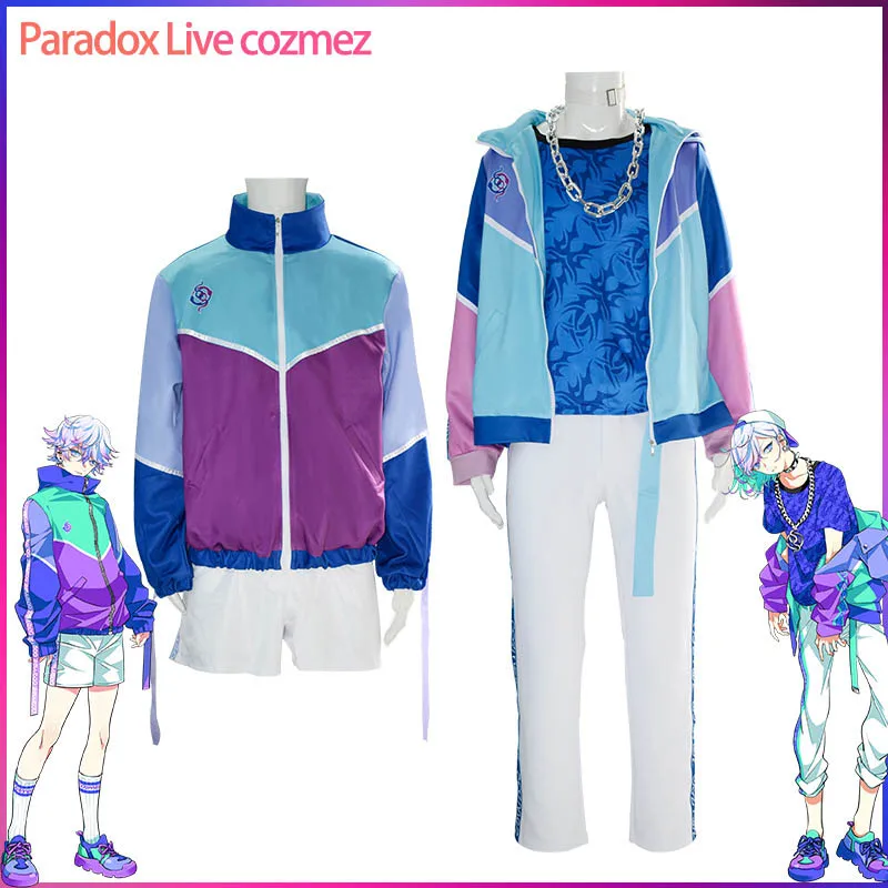 Sports Suit Paradox Live Cozmez Cosplay Costume Nayuta Yatonokami Halloween Carnival Coat Shorts Stocking Adult Women Men Top