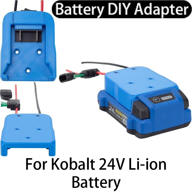 DIY Adapter for Kobalt 24V Li-Ion Battery Adapter Performancer Connector 14AWG DIY Adapter for Foy Machines, Cars