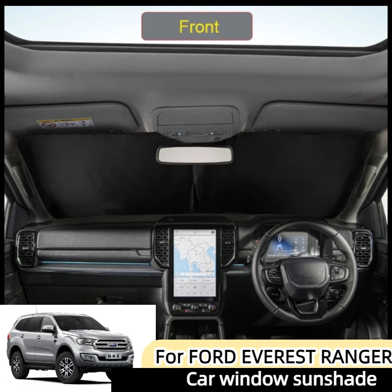 

For FORD EVEREST RANGER 2021-2026 Car Black Windows Privacy Sunshade Anti-UV Heat Insulation Protect Cover Interior Accessories