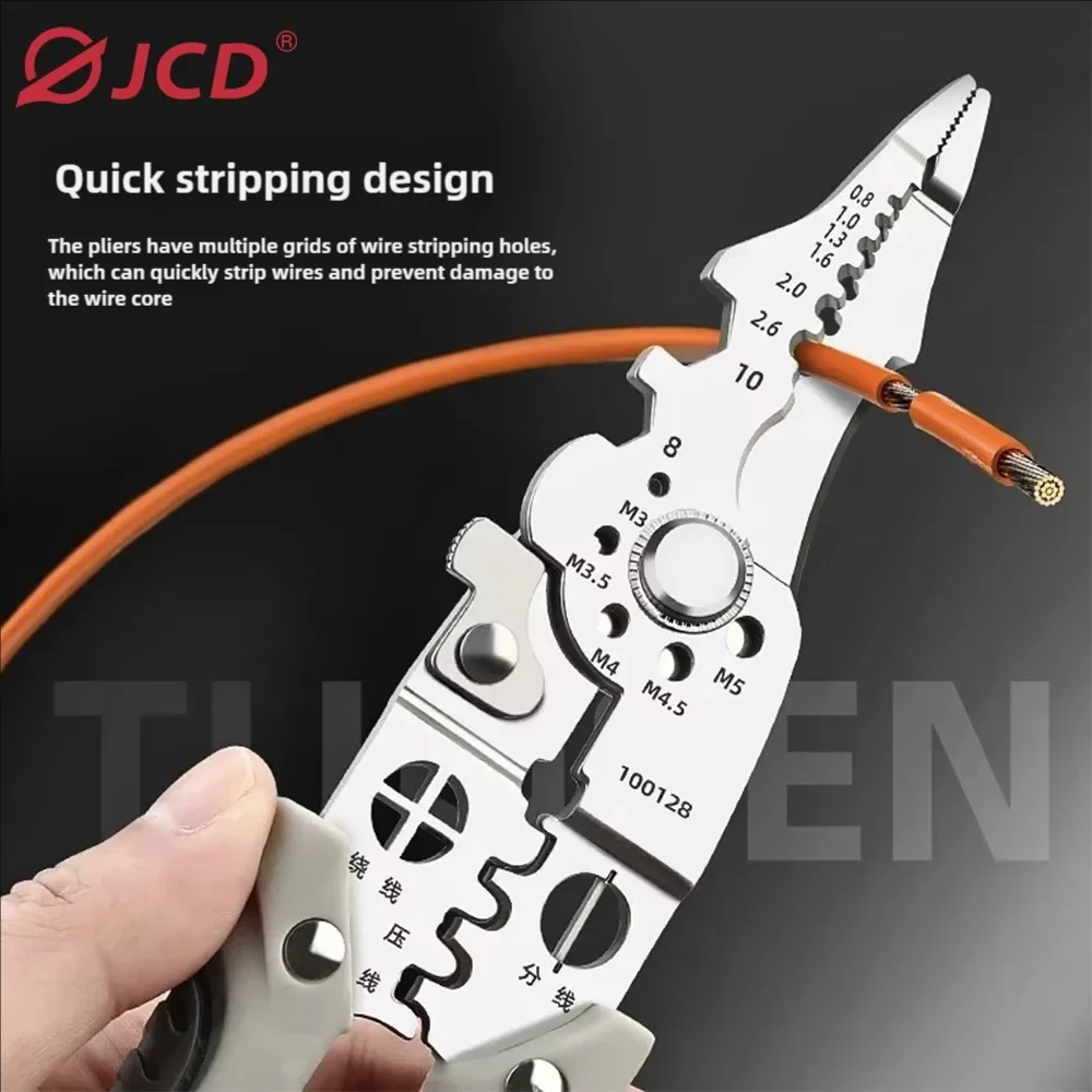 

Crimper Cable Cutter Adjustable Automatic Wire Stripper Multifunctional Stripping Crimping Pliers Terminal Hand Tools