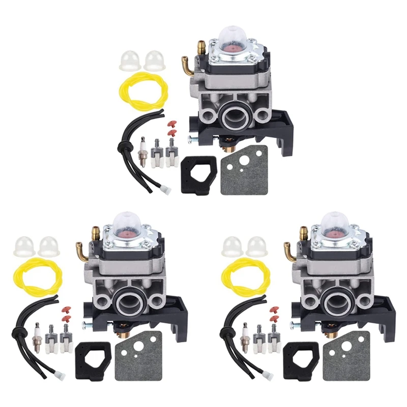 3X Carburetor Kit For Honda GX25 GX25N GX25NT GX35 FG110 FG110K1 HHT35 HHT25S 4-Cycle Engine Replacement 16100-Z0H-825