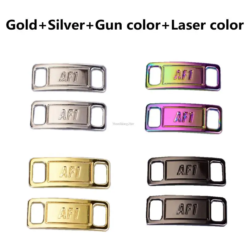 8PCS AF1 Diamant Schuh Charms Mode Schnürsenkel Schnalle Qualität Metall Schnürsenkel Dekorationen Chapa Air Force Schuhe Zubehör eins – Detail 8