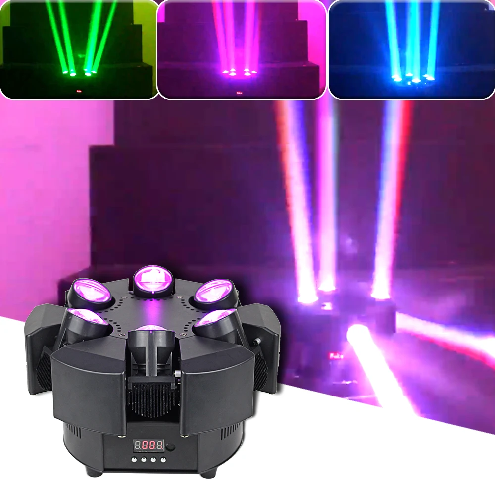 

2023 NEW Arrival LED 6 Head Smart Beam Moving RGBW 17/38CH DMX Stage Lights Dj Led Moving Head Beam Light Music Party Disco Bar