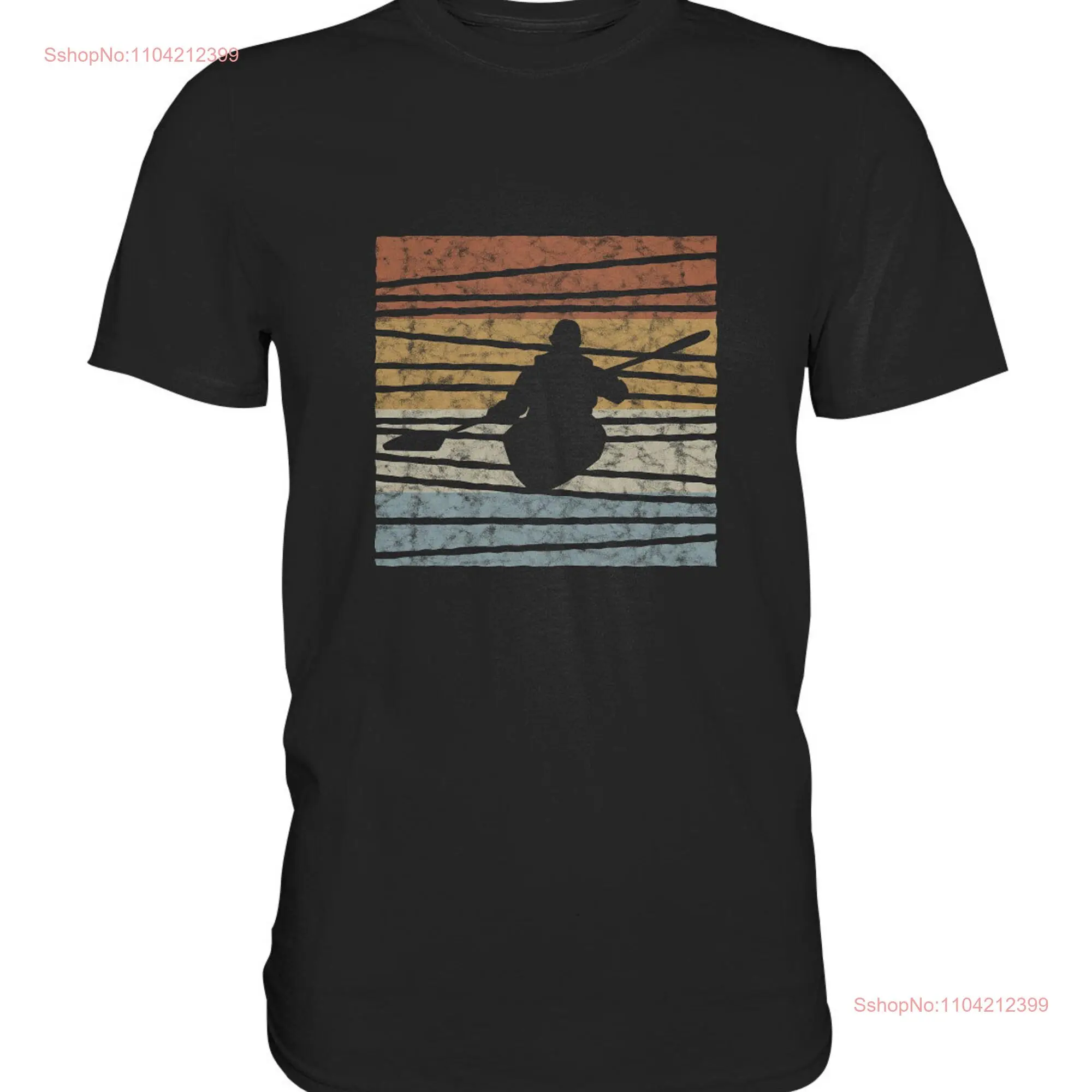 Kayakers Distressed Retro Vintage Kayak T ShirT long or short sleeves