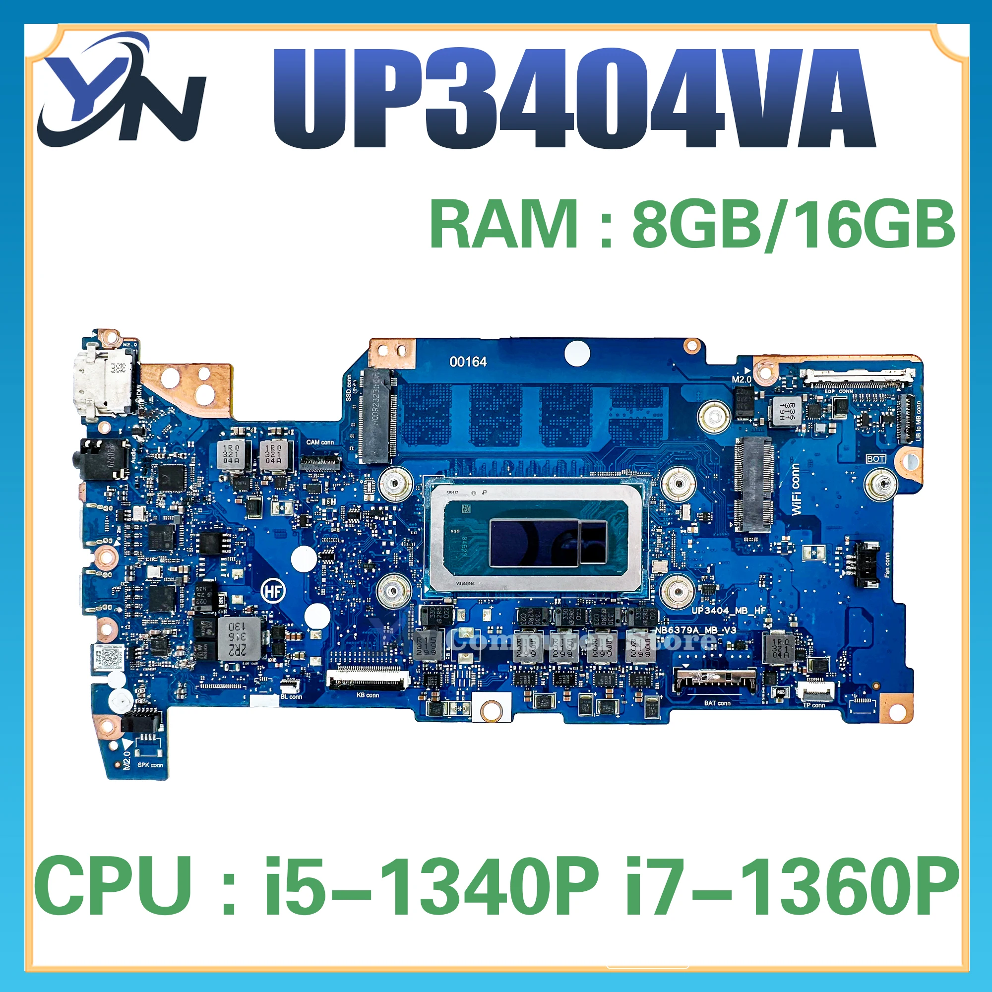 

UP3404 Mainboard For ASUS UP3404VA UP3404V Laptop Motherboard i5-1340P i7-1360P RAM-8GB/16GB 100% Test OK