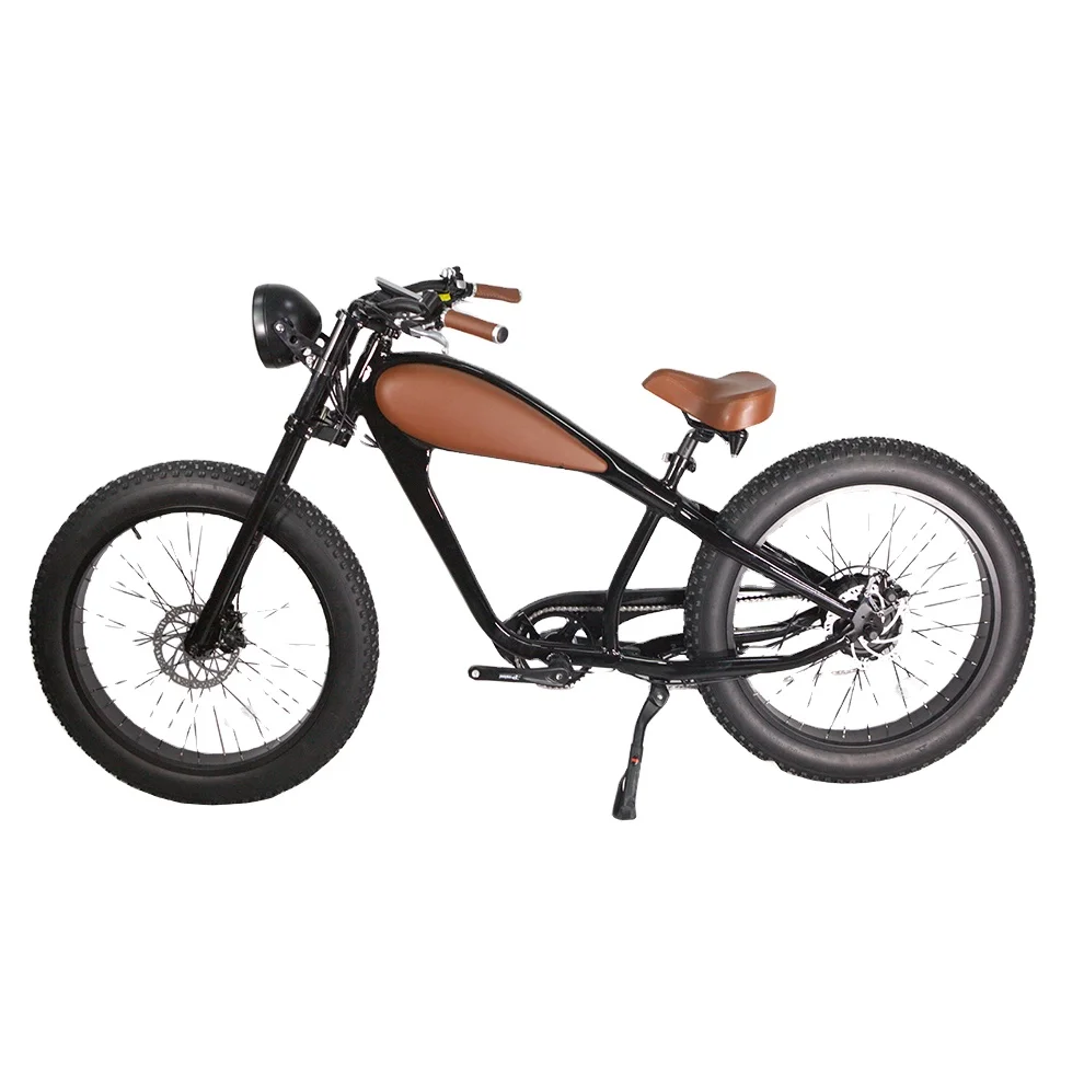 

STLF New Retro Vintage Super Electric Hybrid Bike Fat Tire 26"4.0 Inch 750w Ebike 48V 17.5Ah Long Range Electric Bike