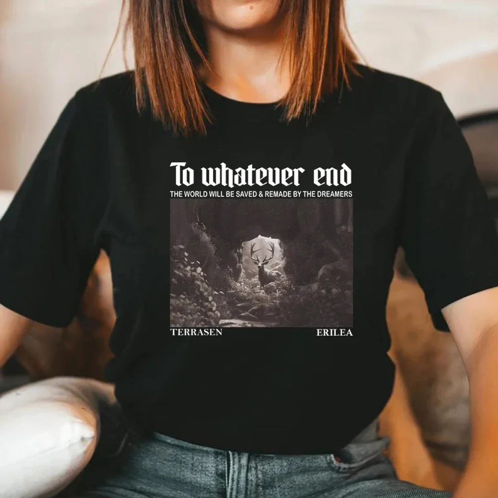 Trono de flor de vidro aelin citação camiseta a treze camisa unissex manga curta camisetas vintage bookish camisa roupas femininas