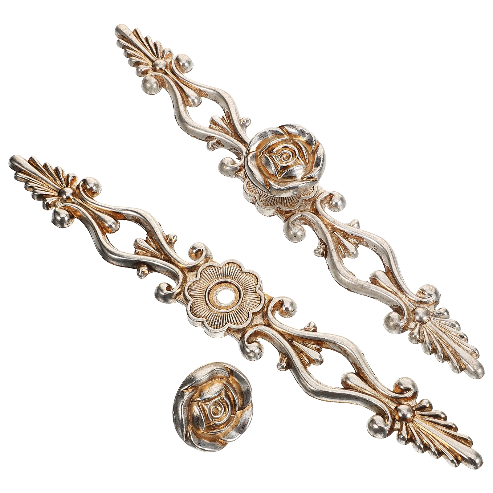 

Rose Handle Cabinet Hardware Zinc Alloy Drawer Pulls Wardrobe Door Metal Dresser