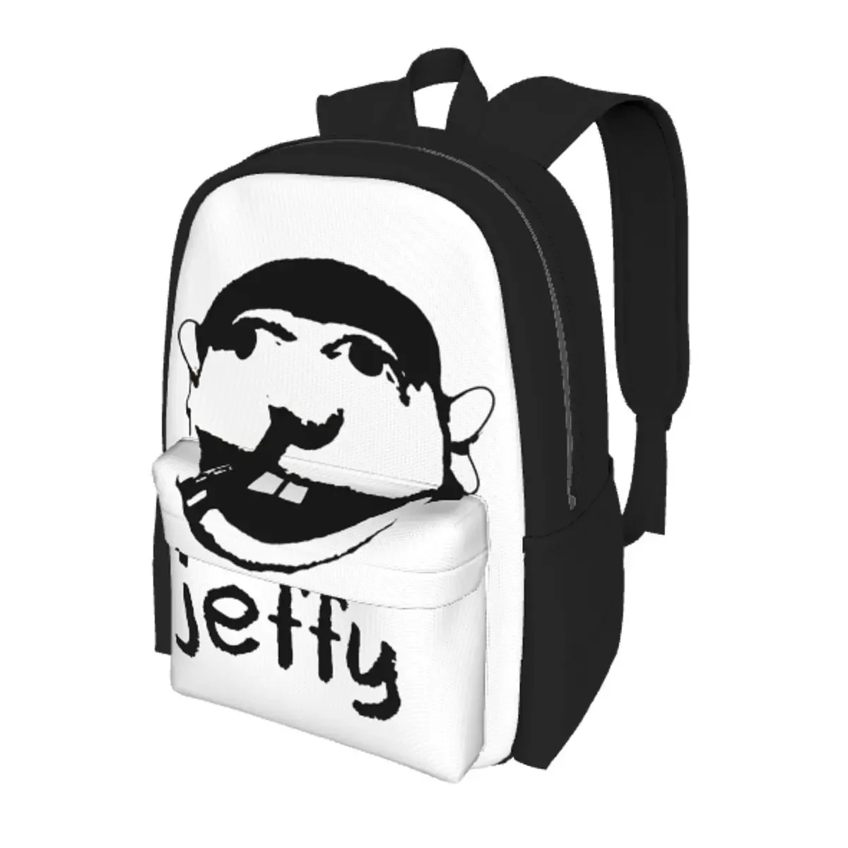 Jeffy Face Sml Rapper Student Backpack School Bag Hiking Travel Daypack for Men Women Bookbag Shoulder Bags