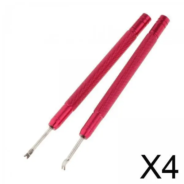 

4x2 шт., инструмент для снятия стрелки часов, ручной съемник для часовщика, изготовление ювелирных изделий, красный