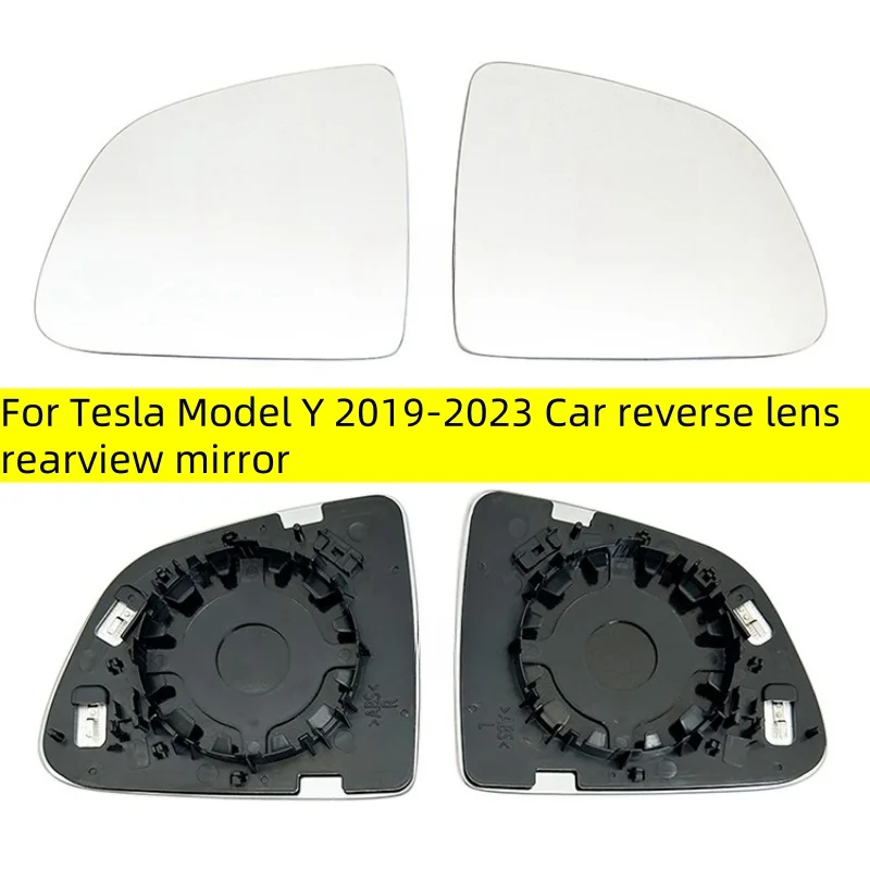 

For Tesla Model Y 2019-2023 Car reverse lens rearview mirror Left/Right Side Heated Mirror Glass Rearview Mirror Glass