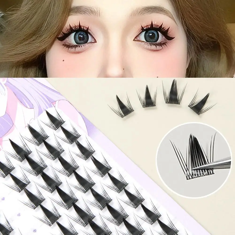 Naturalne, realistyczne, gęste, pojedyncze kępki sztucznych rzęs, duża ilość, naturalne rzęsy w stylu manga, przedłużanie rzęs, narzędzie do makijażu.