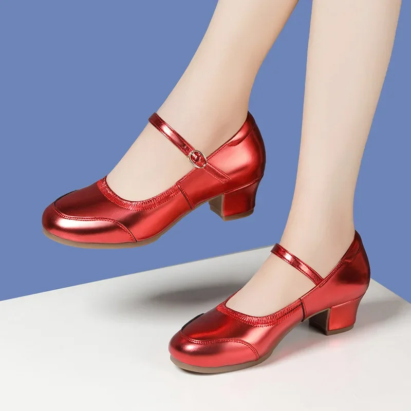 3,5 cm tamaño pequeño 33-42 moda cómoda tacones medios zapatos 2025 otoño plataforma bombas mujeres Mary Janes para mamá trabajo de baile