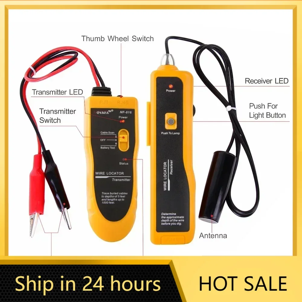 

Noyafa NF-816 Underground Cable Tracker Anti-Interference Cable Tester Professional Cable Finder Network Tools