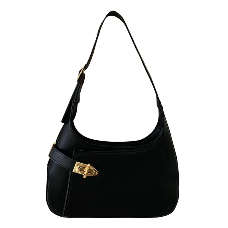 Sac à elles en PU خمر صب فام ، sacs sous les حمالات الصدر ، sacs monochromes simples ، sacs hobo chics pour dames ، sac de creat