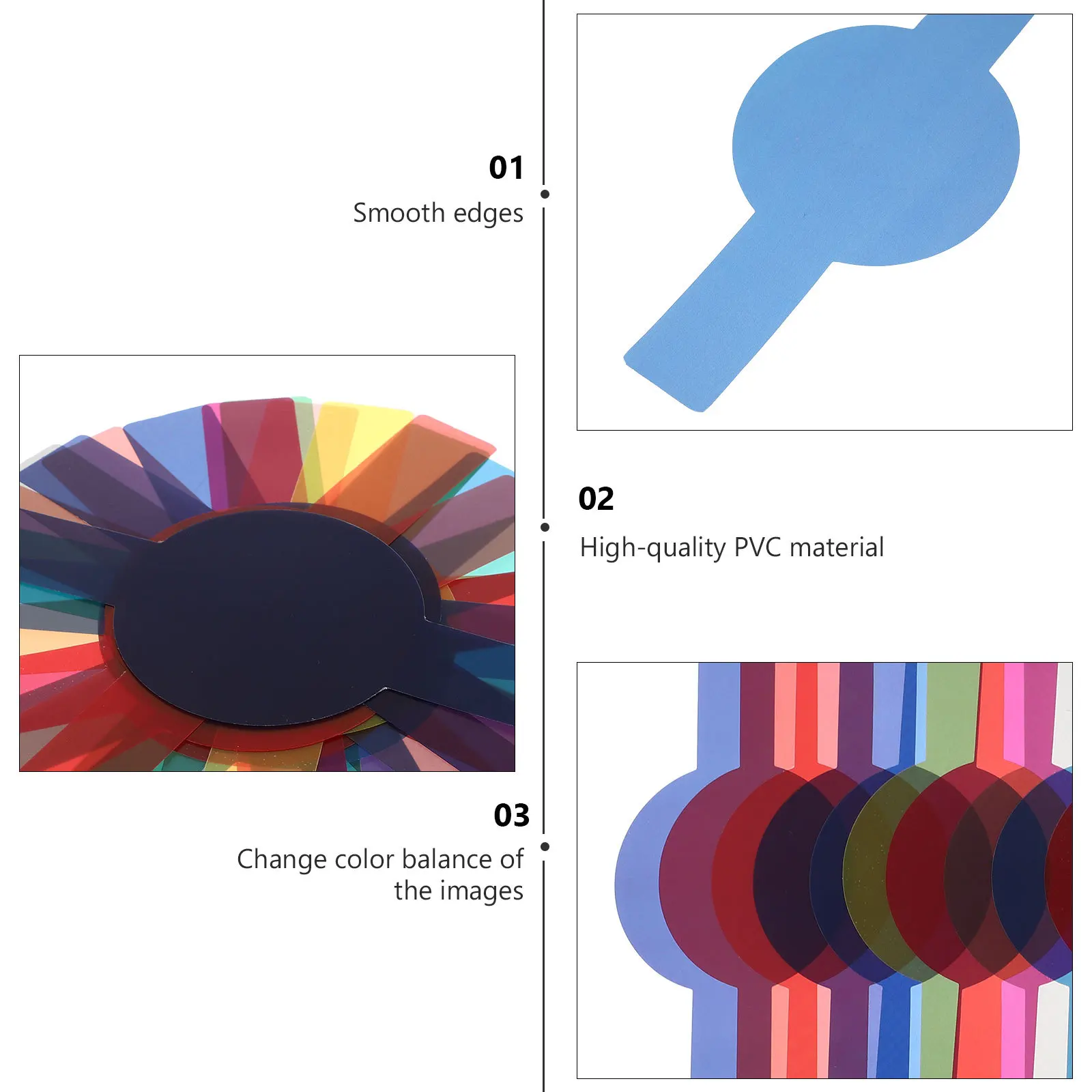 

20Pcs Camera Lighting Filters Color Balance Improvement for Lights Photo Video Stage Effects Color Filter Board