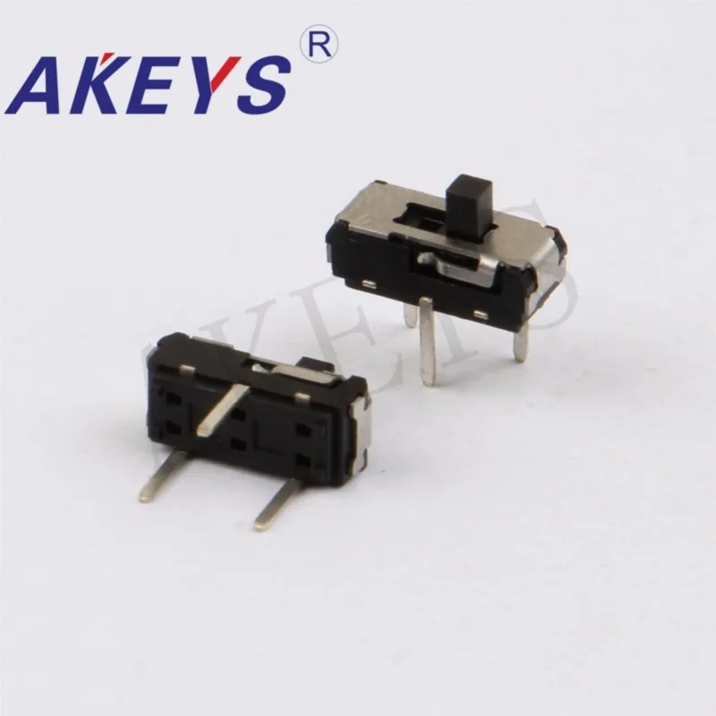 100PCS MSS-12D16 MINI slide switch 1P2T SPDT DIP 3 pin 2 position mini toggle switches handle black