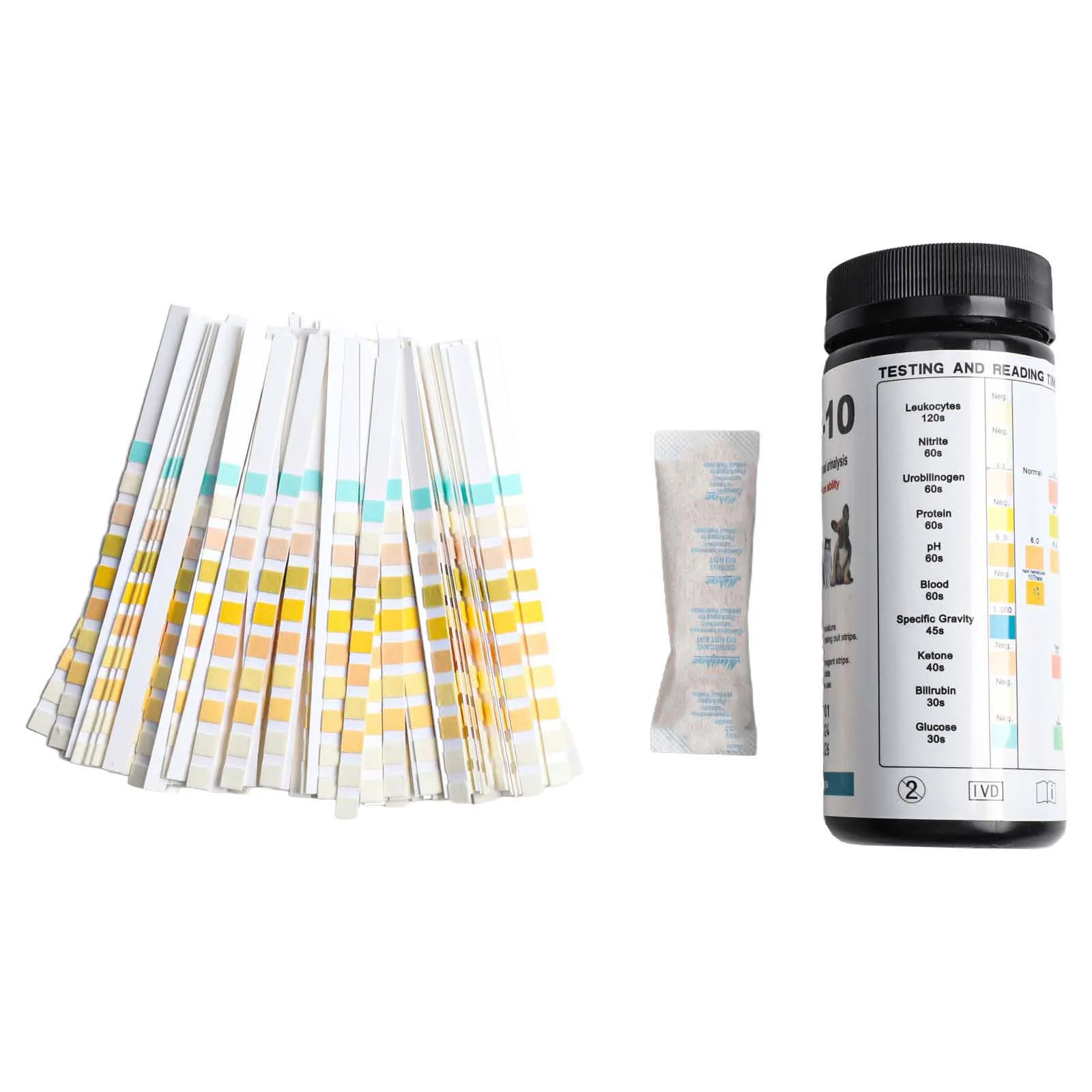 

Health Monitoring Tool 5 X 1.81 X 1.81 Inches Urine Analysis Test Urobilinogen Analysis Glucose Test Protein Level Check