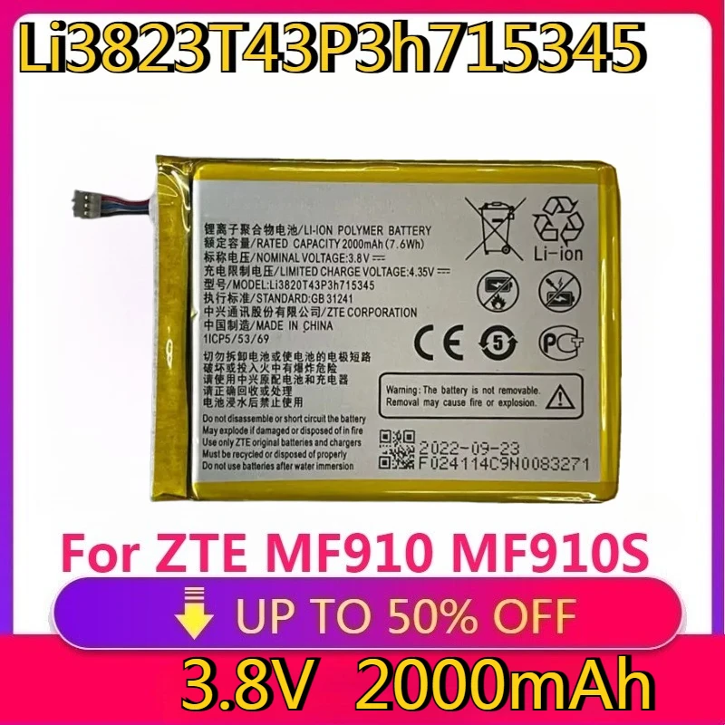 

High Quality Replaceable Replacement Battery LI3823T43P3h715345 for ZTE Grand S Flex / for ZTE MF910 MF910S MF910L MF920 MF920S