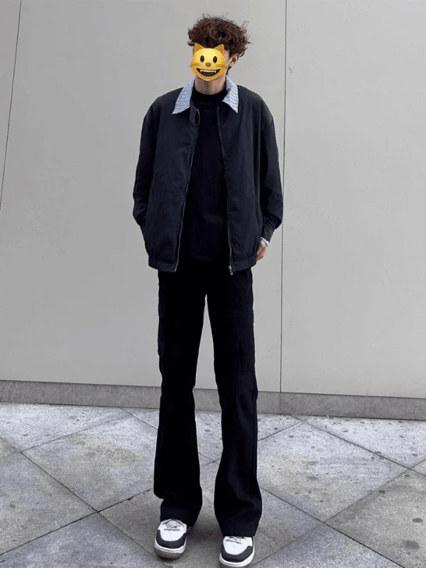 

Bla Cleanfit Bell Bot Джинсы Мужские узкие прямые джинсовые брюки с высокой талией Осенняя мода Повседневная одежда средней посадки