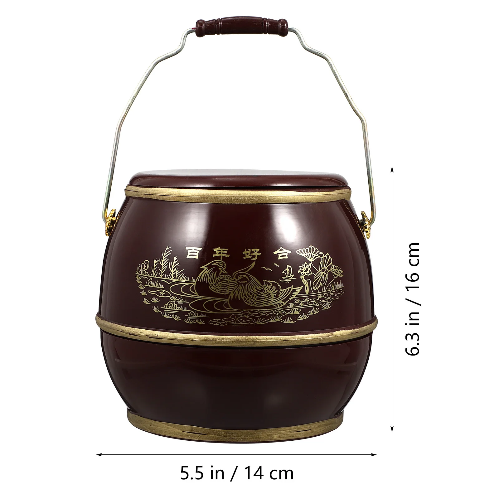 1 stks Chinese Stijl Plastic Ei Opslag Vat Emmer Draagbare Bruiloft Decoratie Snack Festival Organizer