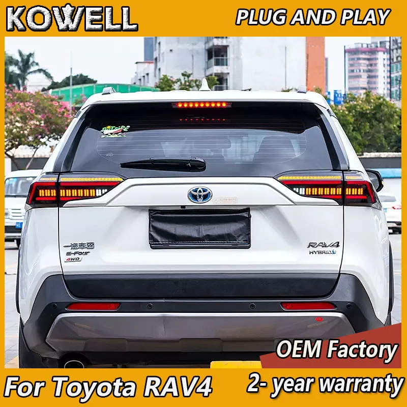 Car Styling for Toyota RAV4 Taillight 2019-2023 RAV4 Tail Lights DRL Turn Signal Brake Light Fog Light Reversing Light