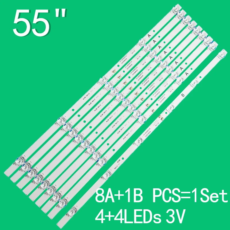 

9pcs New 55-inch backlight strip HY-A550E4-A 3205819B20 44.0055C6.59A1