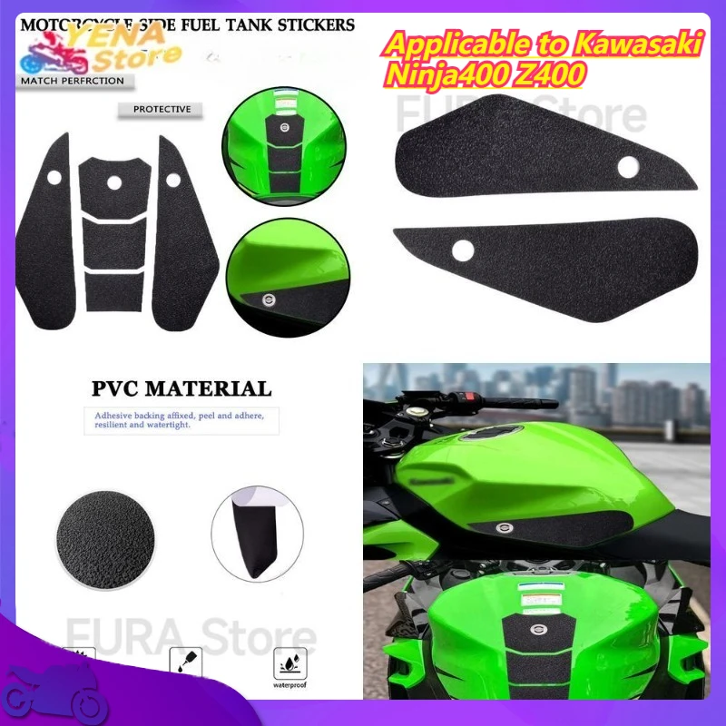 

Applicable to Kawasaki Ninja400 Z400 Modification Fishbone Pattern Anti Slip Protective Side Tank Stickers Motorcycle Fuel Tank