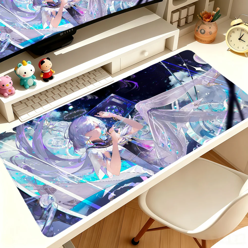 Mornye Wuthering Waves Cute Mouse Pad Large Non-slip Lockedge Desktop Computer Desk Mat Keyboard MousePad Office Gamer Student